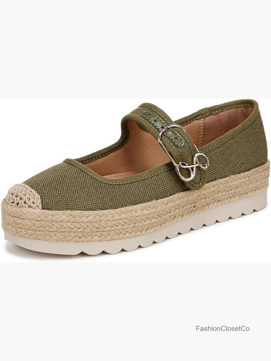 Shoes - Sam & Libby Women's Isla Canvas Mary Jane Flat Slip-On Espadrille